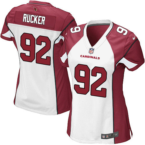 Women's Limited Frostee Rucker Nike Jersey White Road - #92 NFL Arizona Cardinals